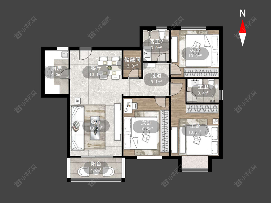 常州上东区在售二手房源户型图_小牛看房
