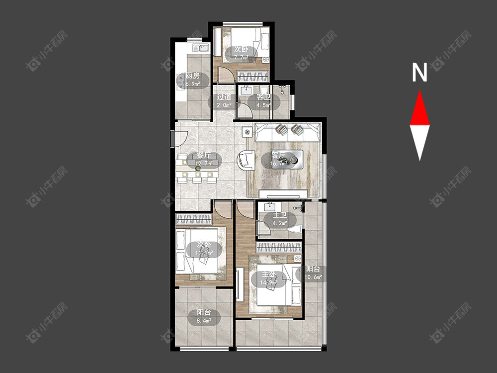 常州翡丽蓝湾在售二手房源户型图_小牛看房