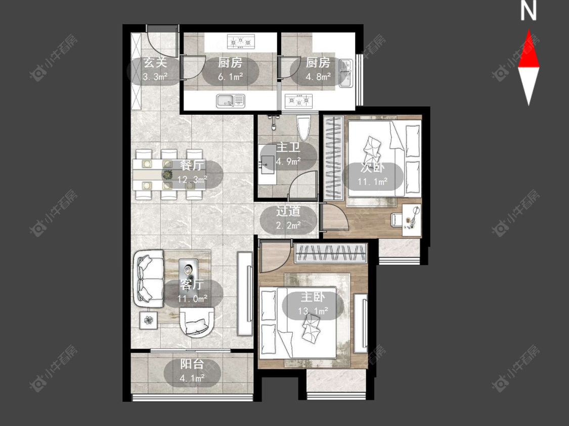常州蓝山湖在售二手房源户型图_小牛看房