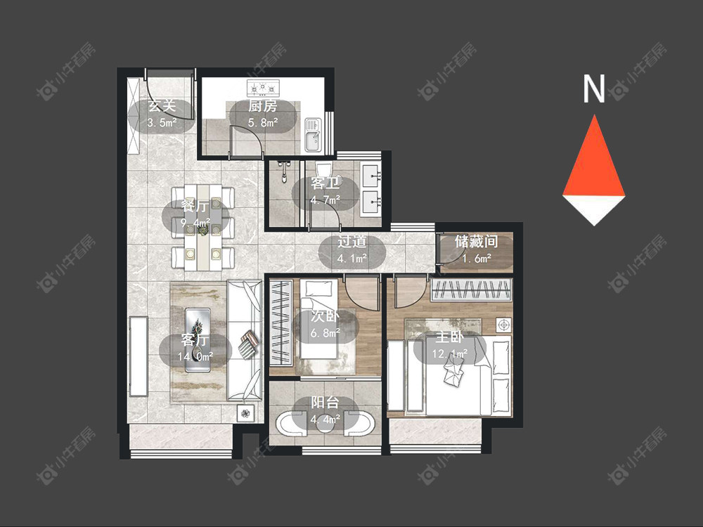 常州五星星韵城在售二手房源户型图_小牛看房