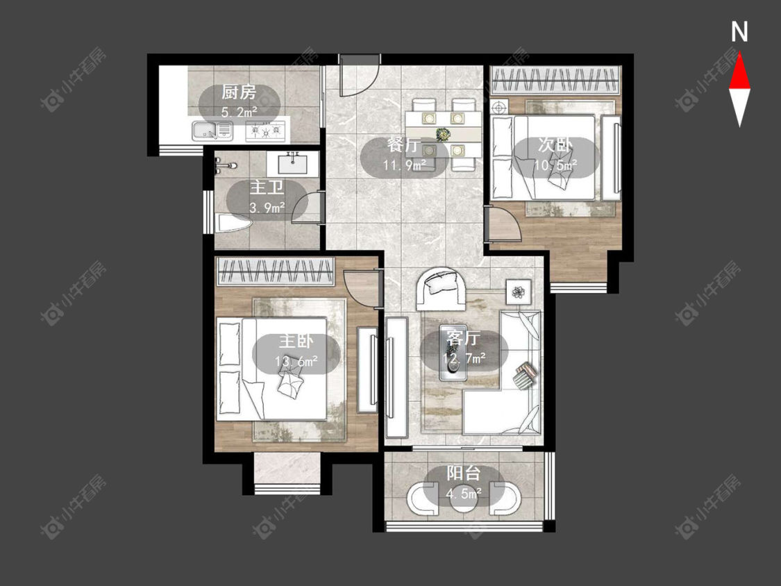常州梧桐苑西区在售二手房源户型图_小牛看房
