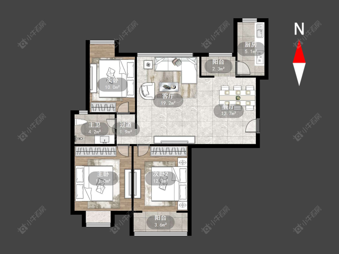 常州九洲花园一期在售二手房源户型图_小牛看房