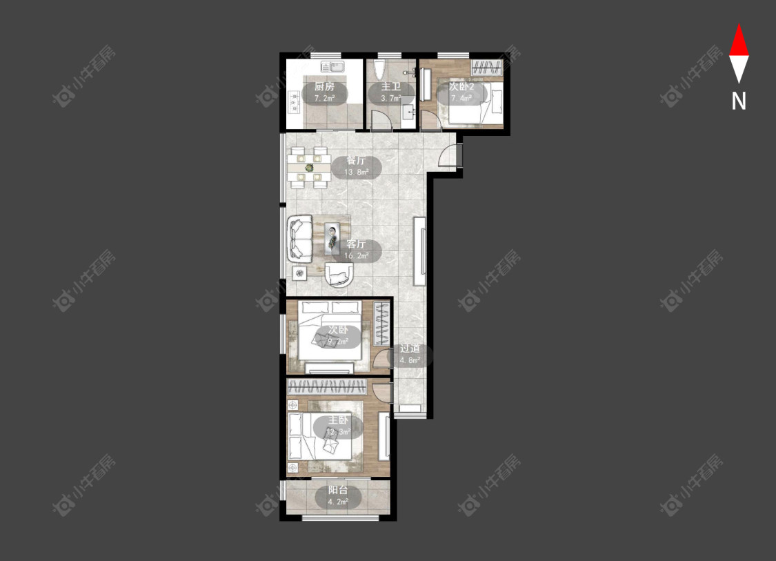 常州九洲玺在售二手房源户型图_小牛看房