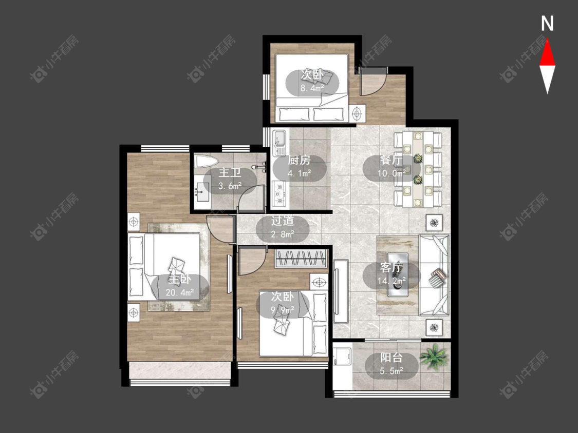 常州金色领寓在售二手房源户型图_小牛看房