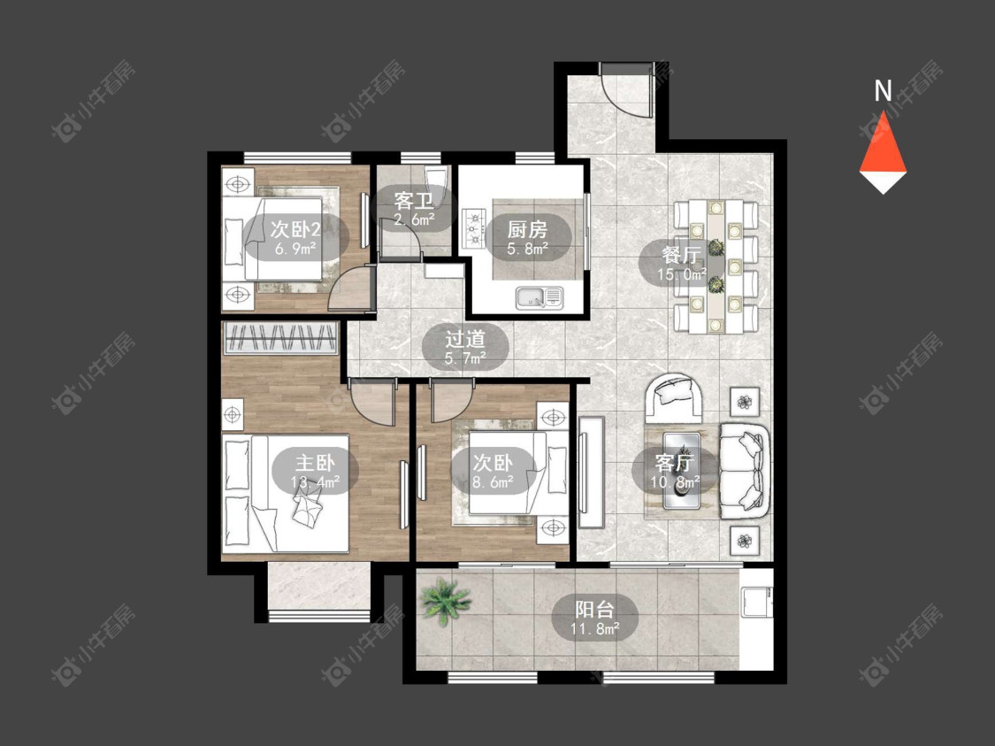 常州常发珑玥在售二手房源户型图_小牛看房