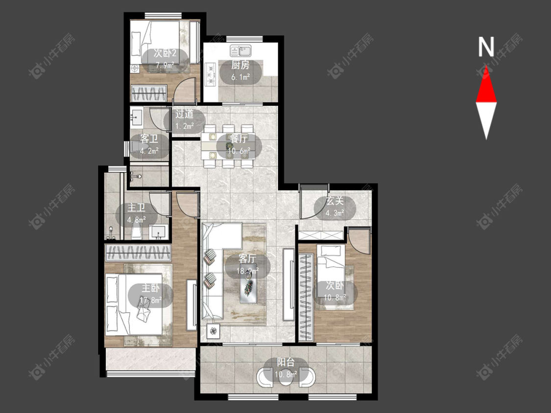 常州朗诗熙华府在售二手房源户型图_小牛看房