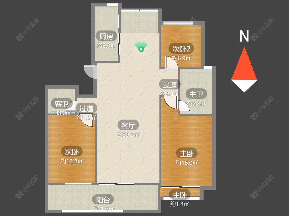 常州紫金城南区在售二手房源户型图_小牛看房