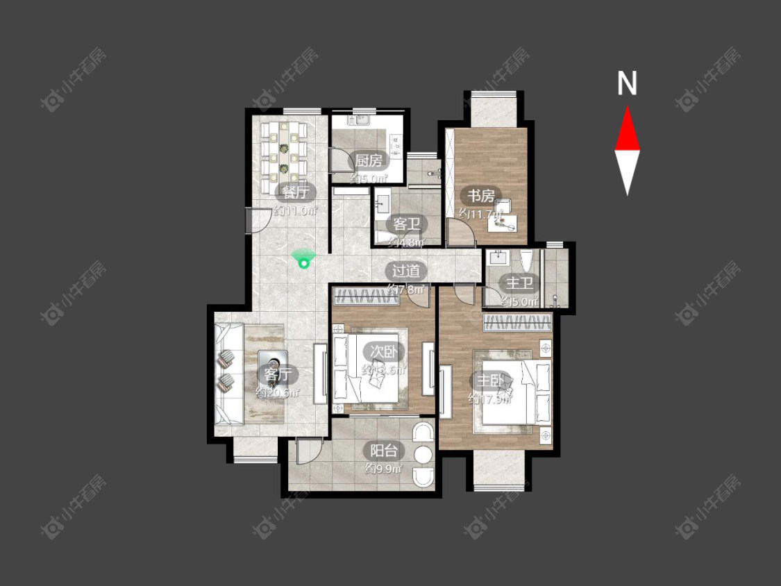 常州景福苑在售二手房源户型图_小牛看房