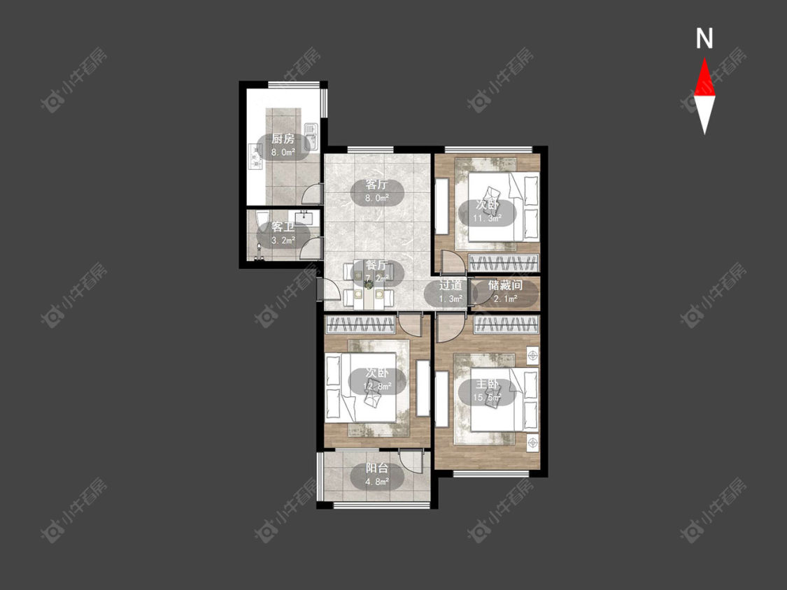 常州翠竹新村东北区在售二手房房源户型图_小牛看房