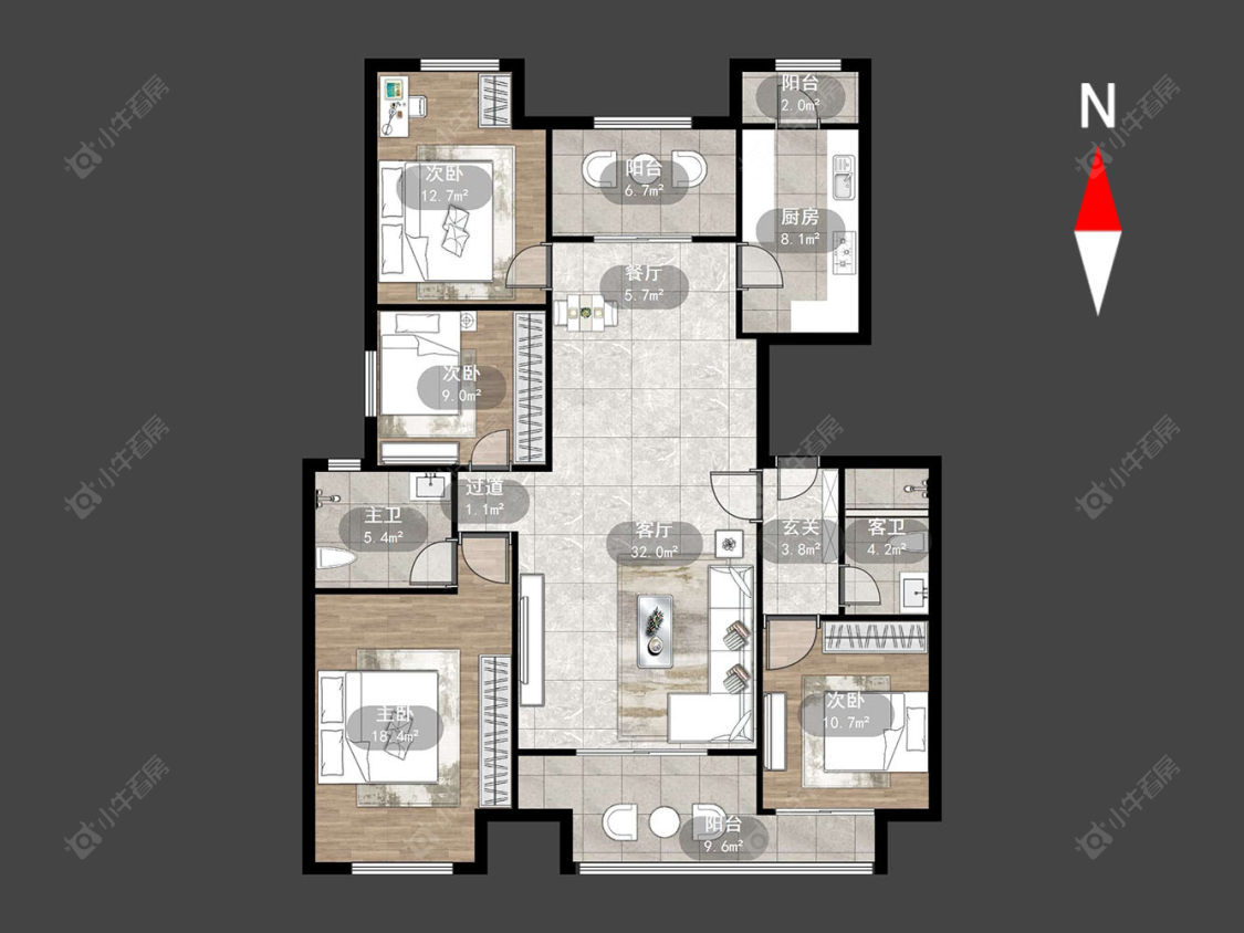 新城香溢澜桥二期房源户型图 常州新城香溢澜桥二期在售二手房源户型图_小牛看房