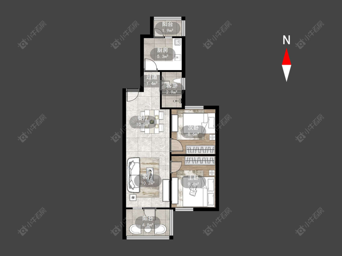 常州红梅西村在售二手房房源户型图_小牛看房