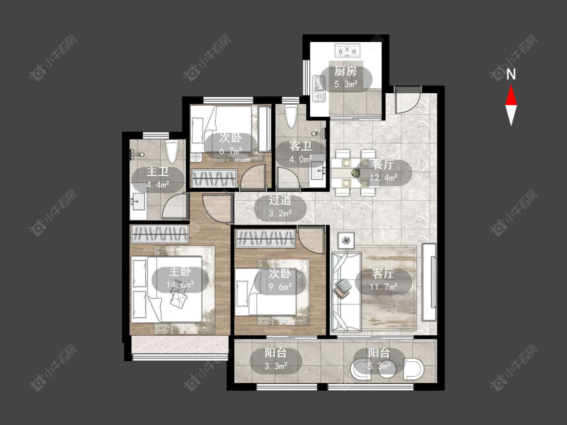 新城萃隽房源户型图 常州新城萃隽在售二手房源户型图_小牛看房
