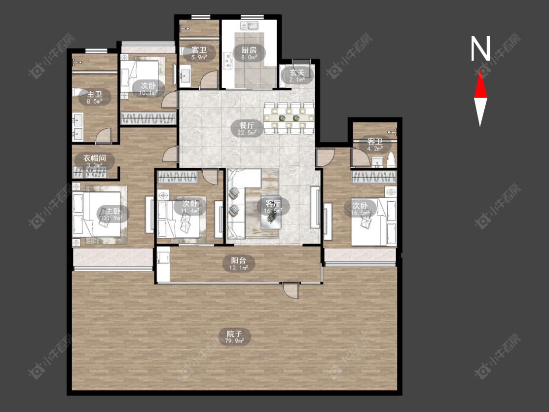 常州荣盛天翌在售二手房源户型图_小牛看房