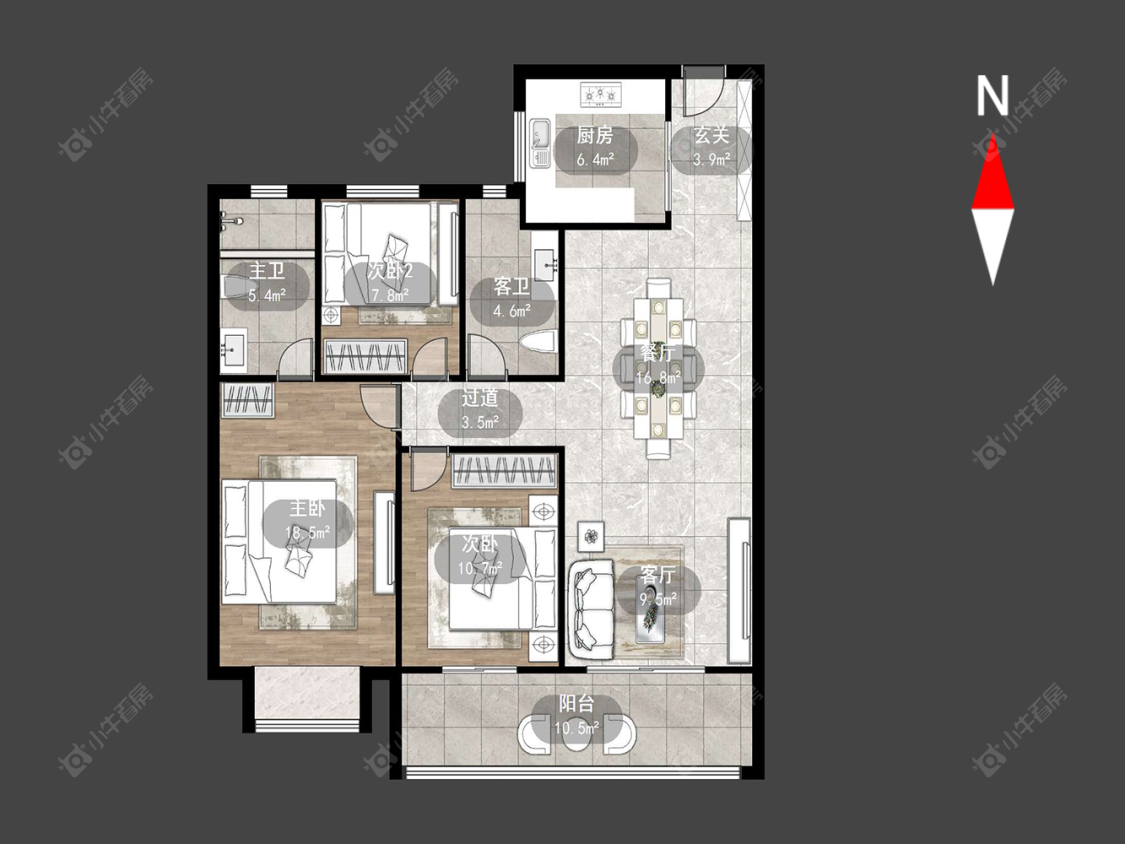 常州新城樾隽中央在售二手房源户型图_小牛看房