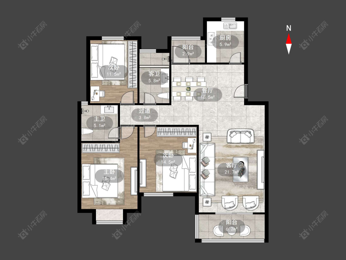 常州桃苑新都在售二手房源户型图_小牛看房