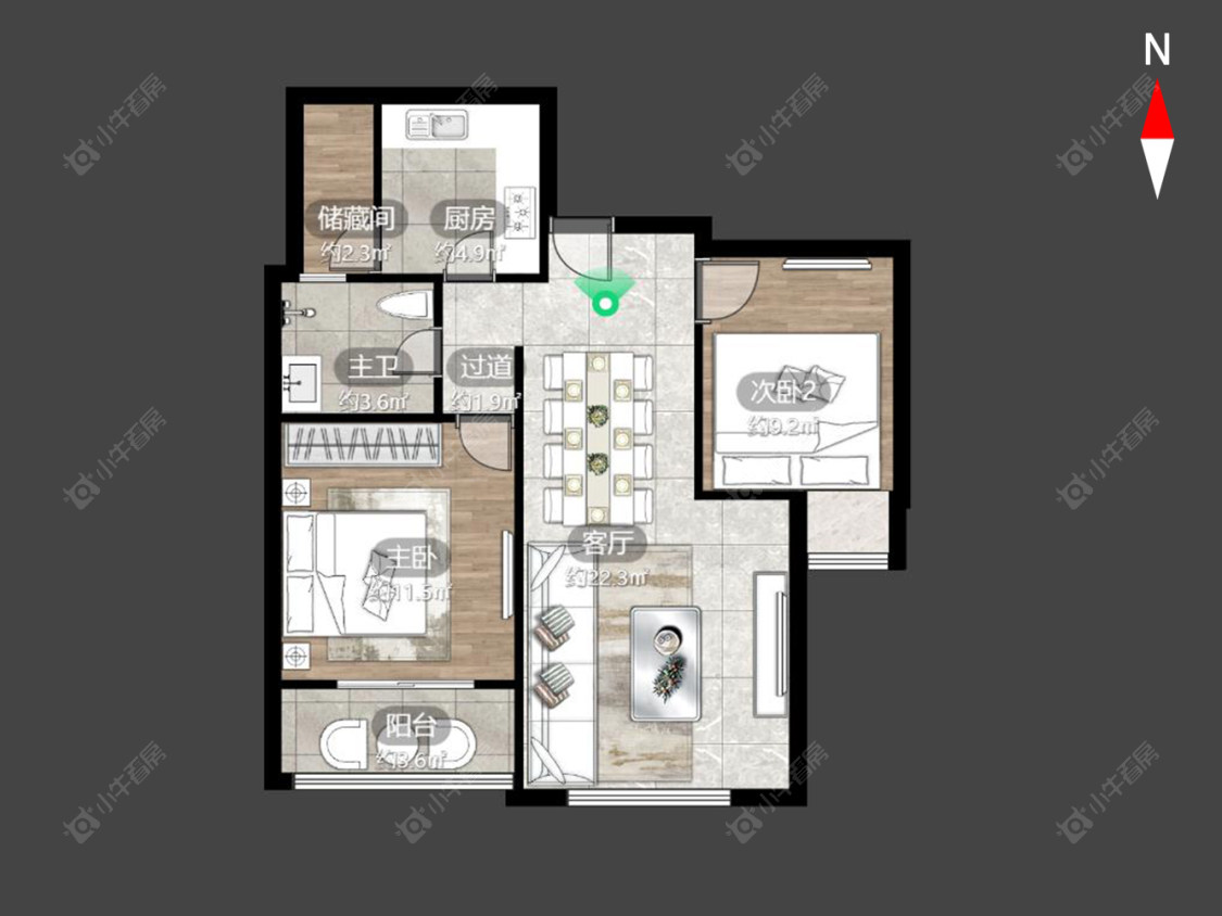 常州景瑞英郡在售二手房源户型图_小牛看房
