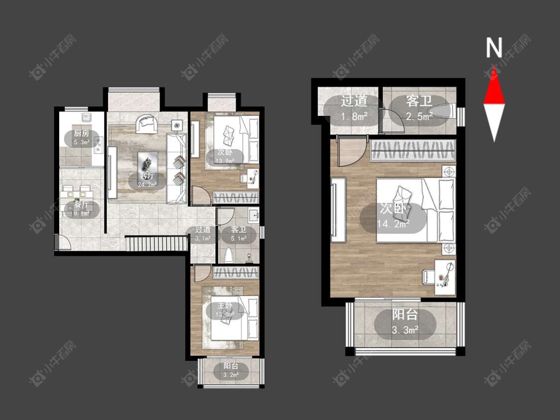 翡翠湾房源户型图 常州翡翠湾在售二手房源户型图_小牛看房