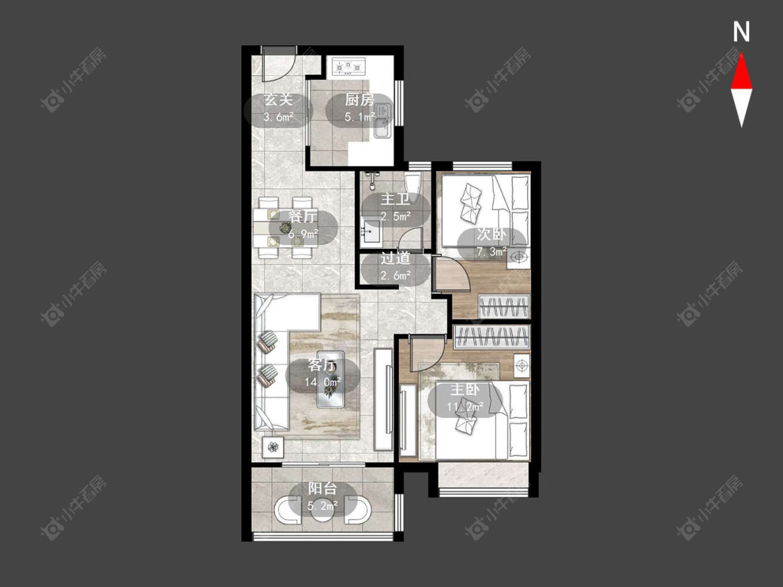 常州锦上香郡在售二手房源户型图_小牛看房