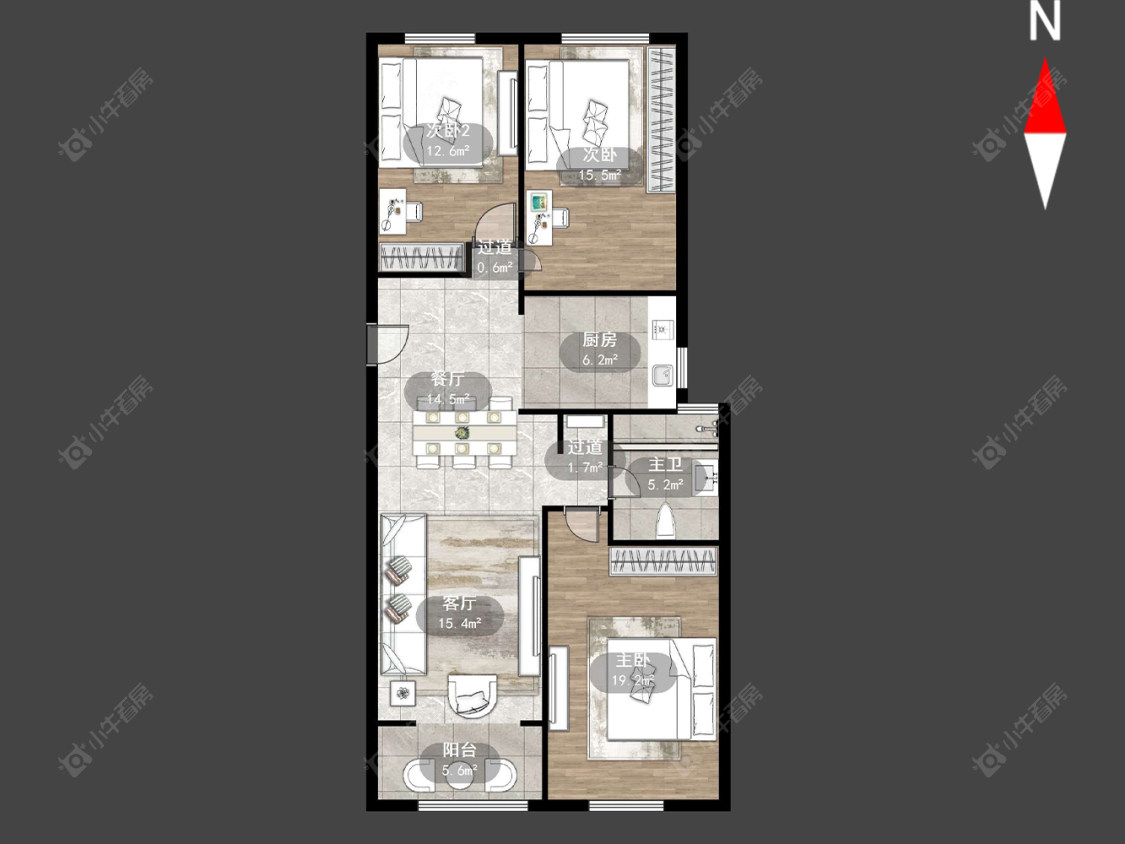 常州紫韵香庭一期在售二手房源户型图_小牛看房
