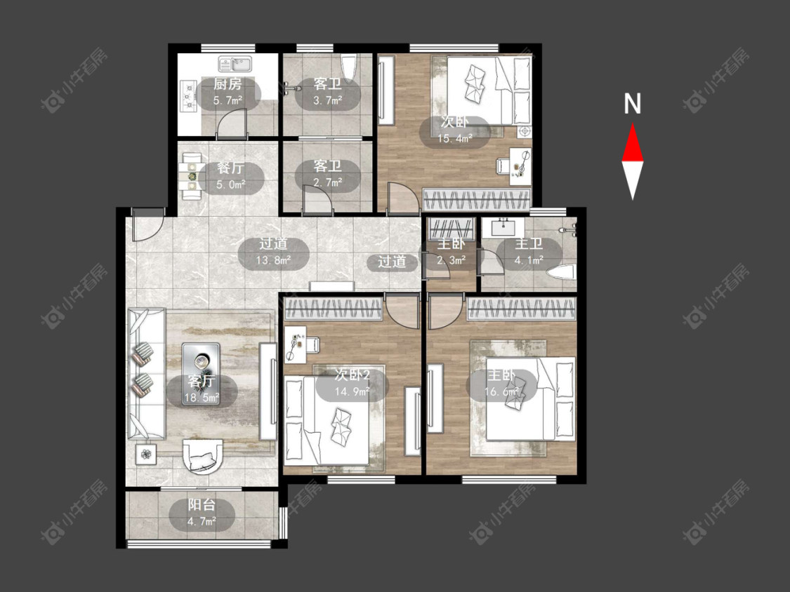 常州百馨苑南苑在售二手房源户型图_小牛看房
