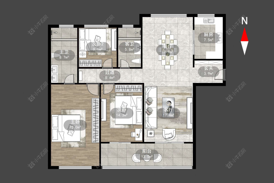 常州星河国际九区在售二手房源户型图_小牛看房