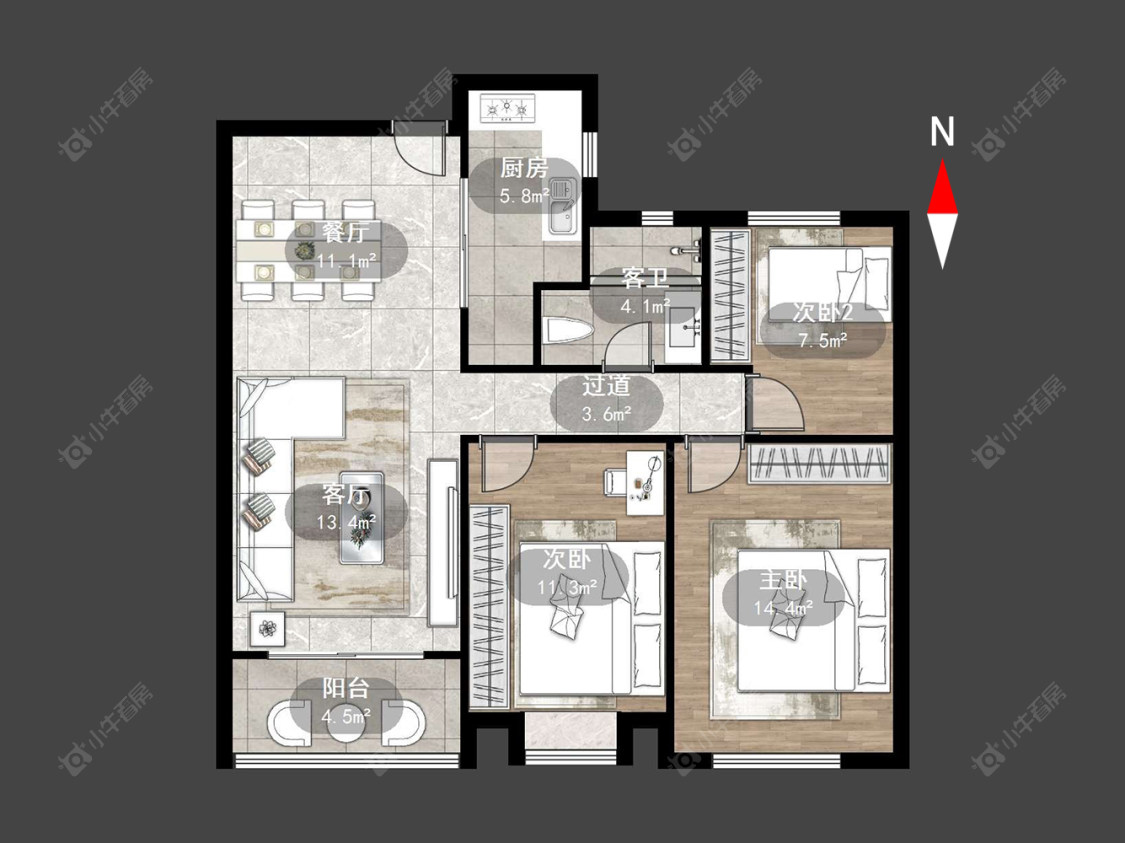 常州金新鼎邦在售二手房源户型图_小牛看房