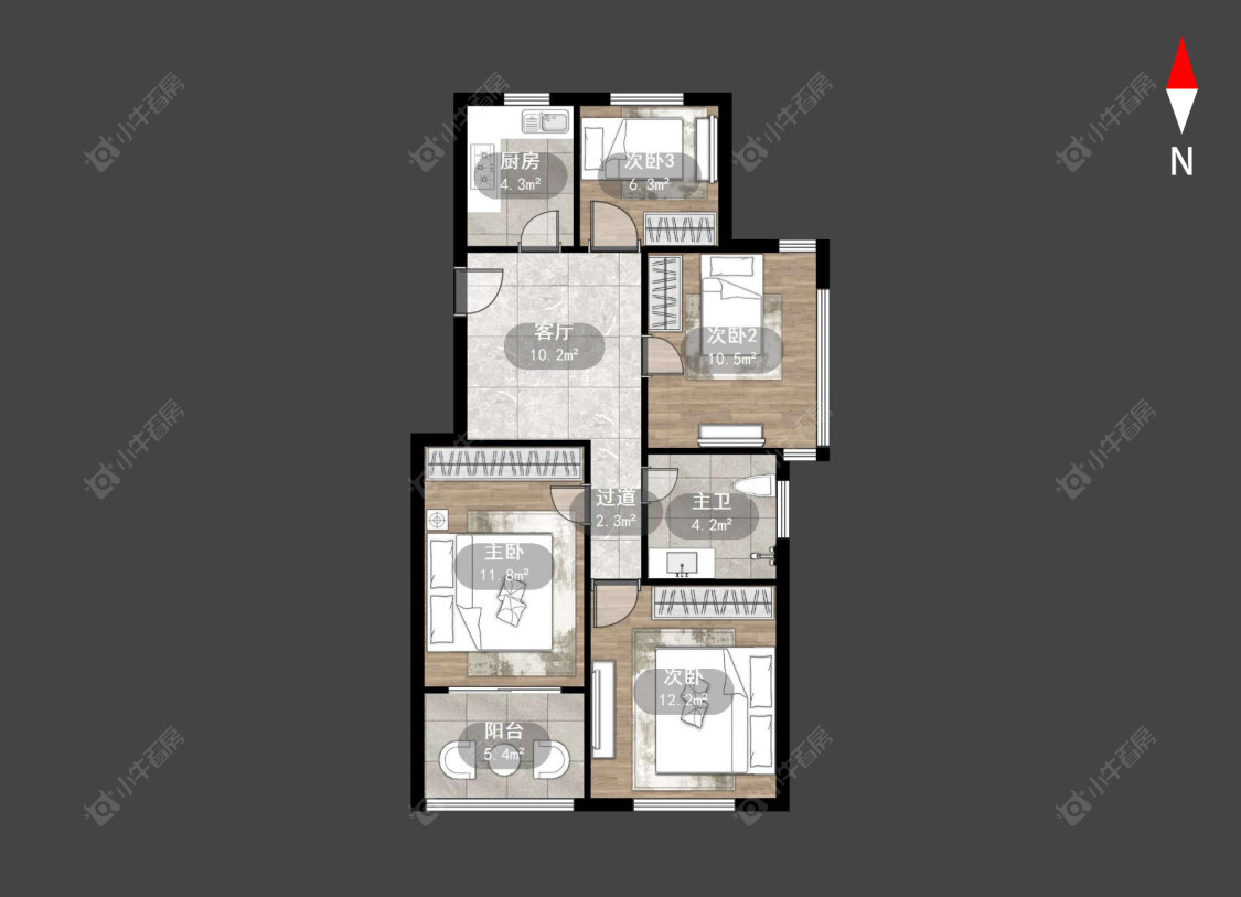 兰陵尚品花园房源户型图 常州兰陵尚品花园在售二手房源户型图_小牛看房