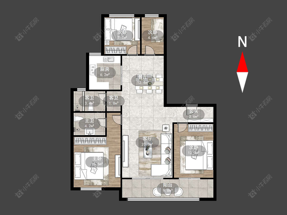 万科城房源户型图 常州万科城在售二手房源户型图_小牛看房
