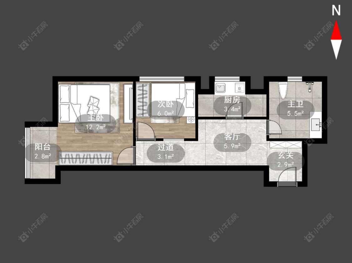 常州京城豪苑北区在售二手房源户型图_小牛看房