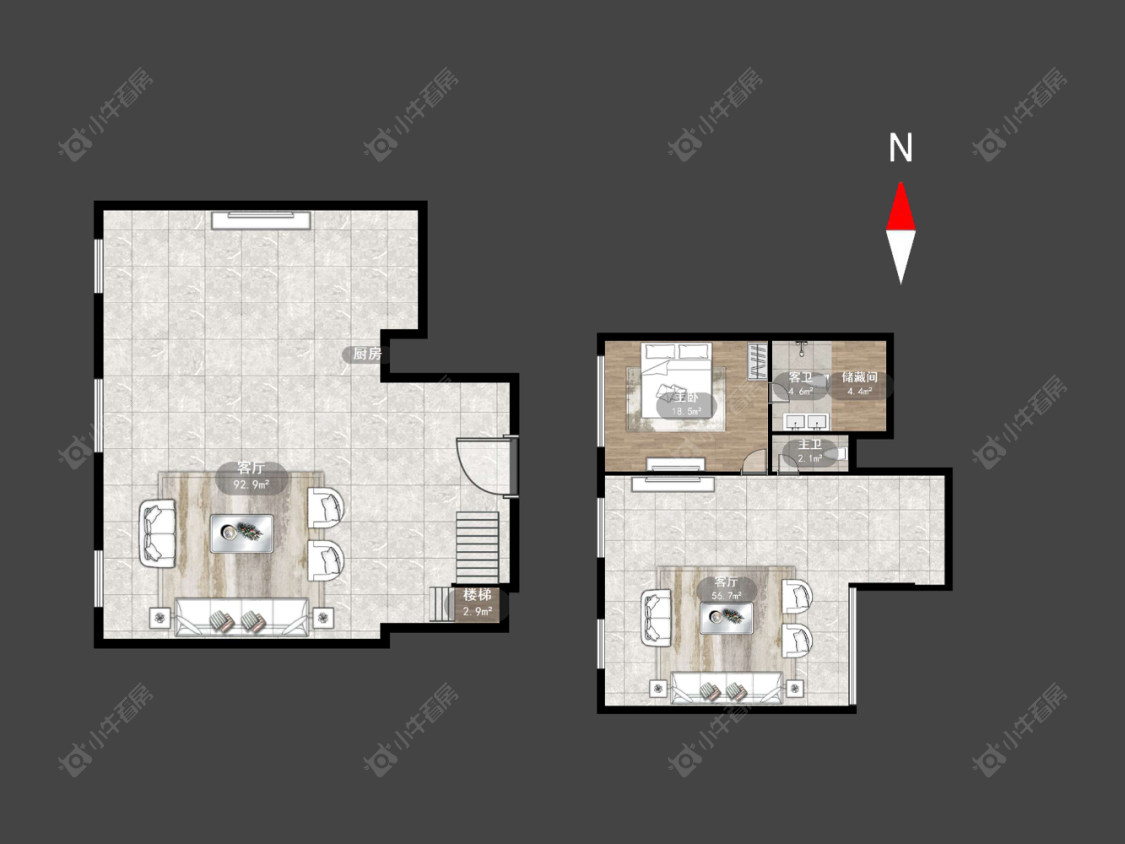 常州现代城在售二手房源户型图_小牛看房