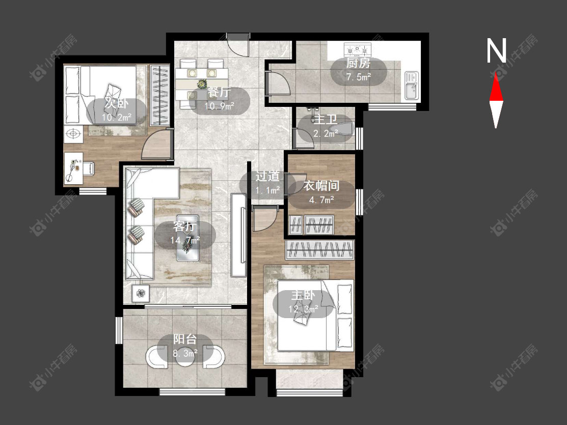 华润国际二期房源户型图 常州华润国际二期在售二手房源户型图_小牛看房