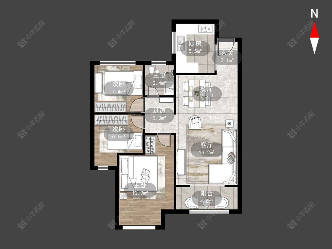 常州保利公园九里在售二手房源户型图_小牛看房
