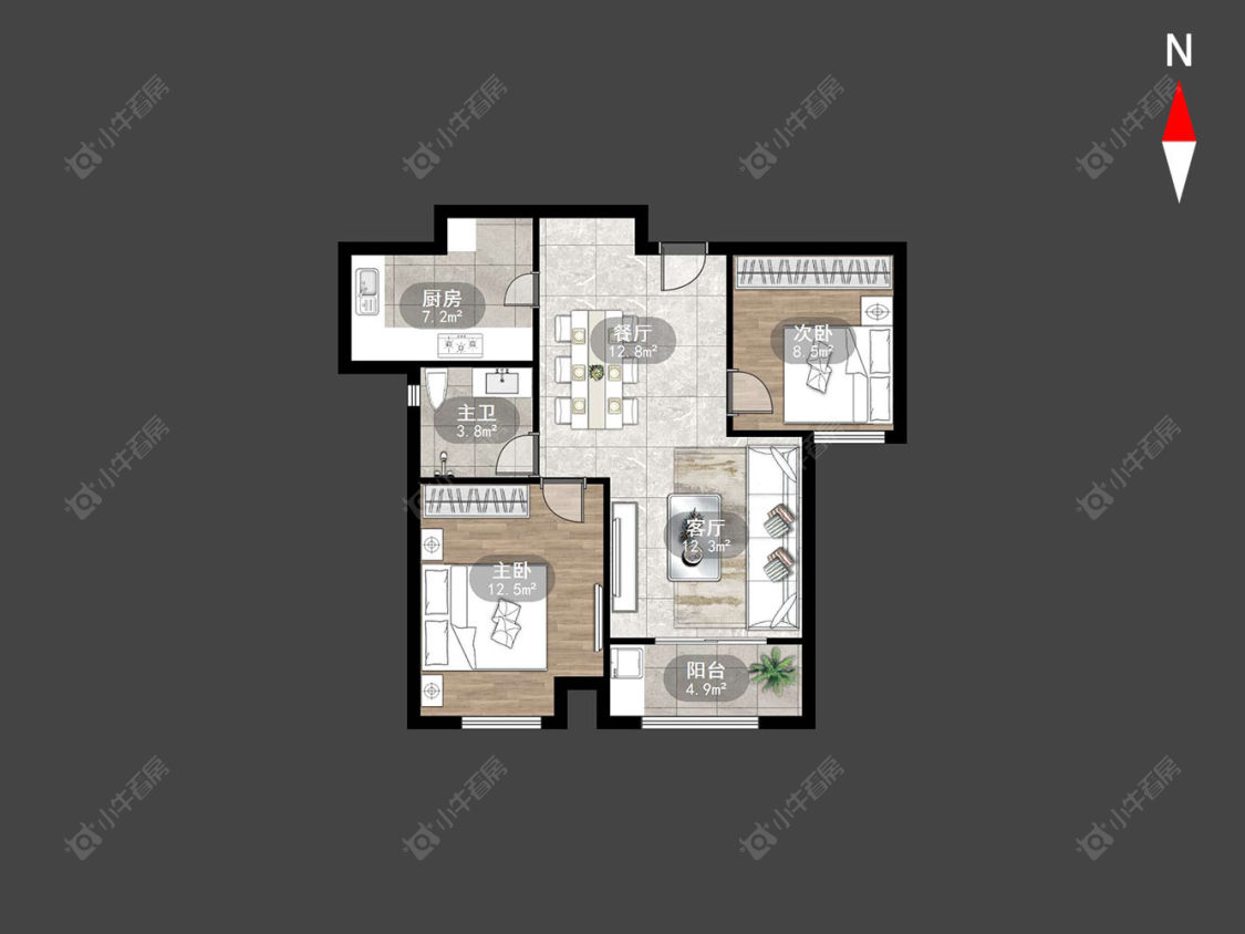 常州新城香悦半岛北区在售二手房房源户型图_小牛看房