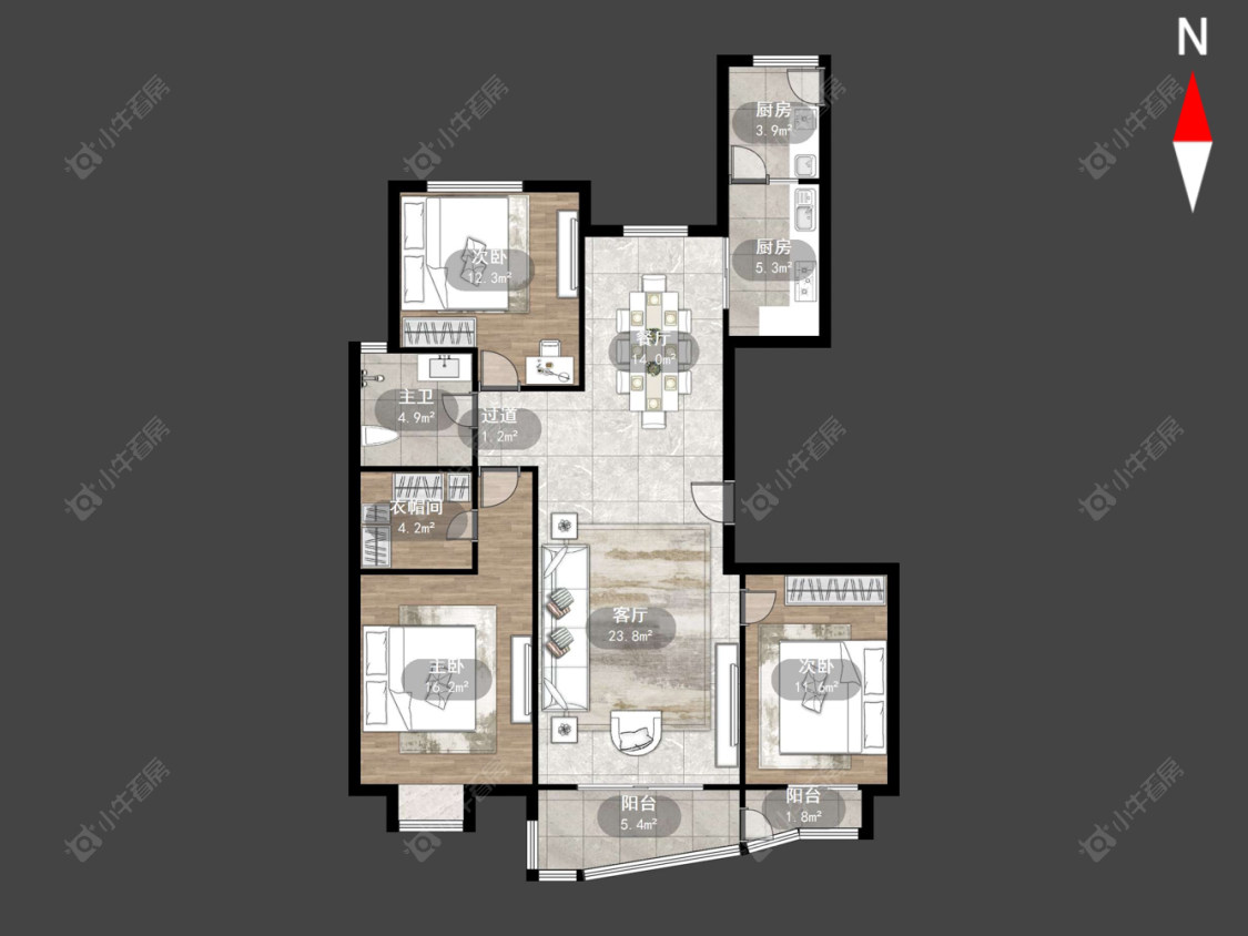 常州金色新城东区在售二手房源户型图_小牛看房