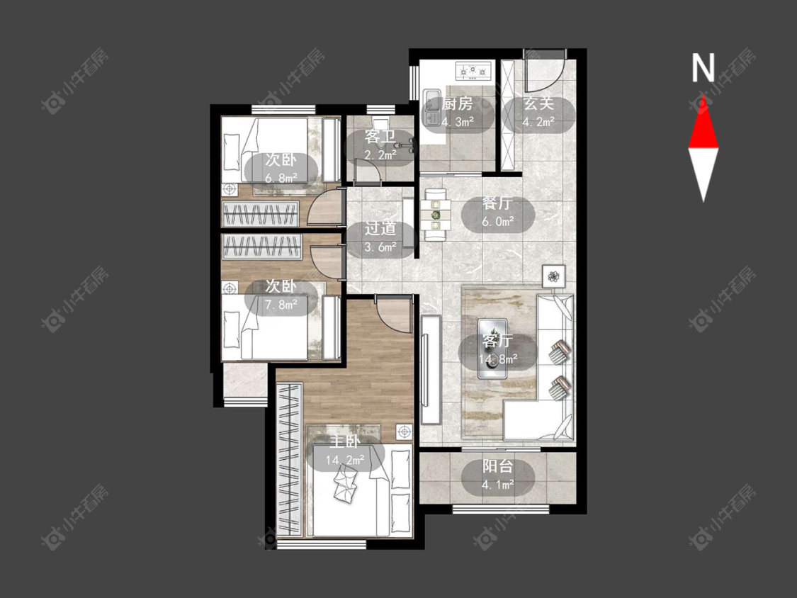 御城房源户型图 常州御城在售二手房源户型图_小牛看房