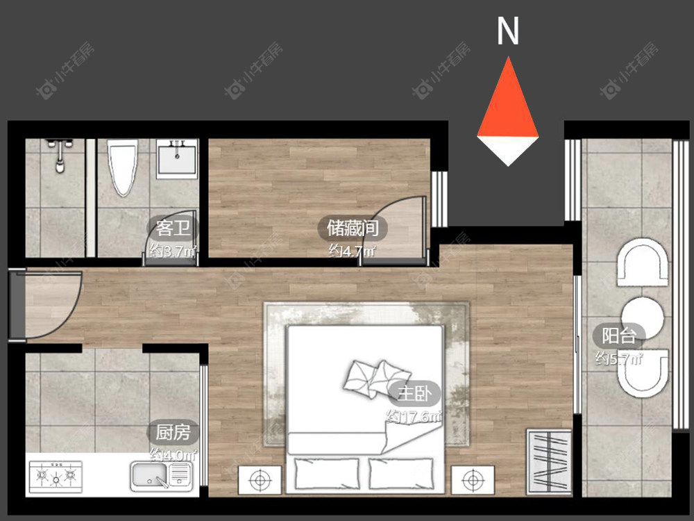 莱蒙城领尚房源户型图 常州莱蒙城领尚在售二手房源户型图_小牛看房