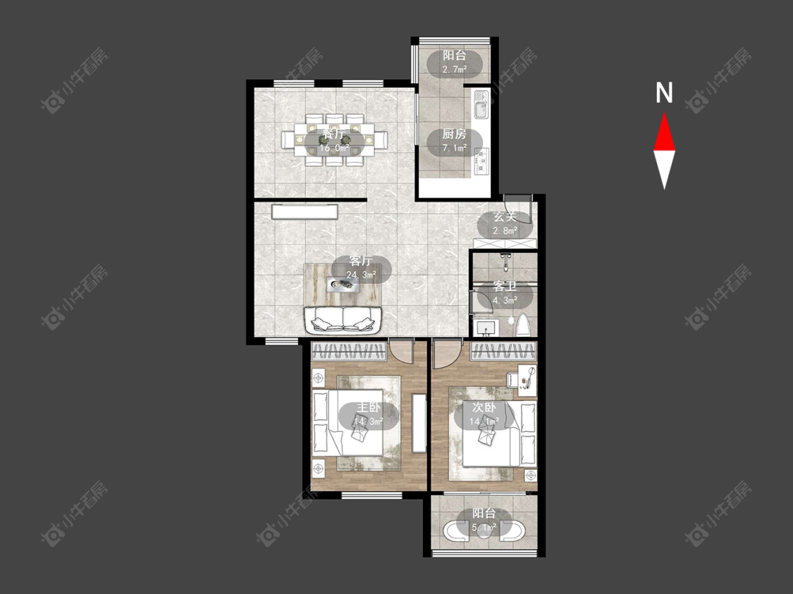 常州万福花园在售二手房源户型图_小牛看房