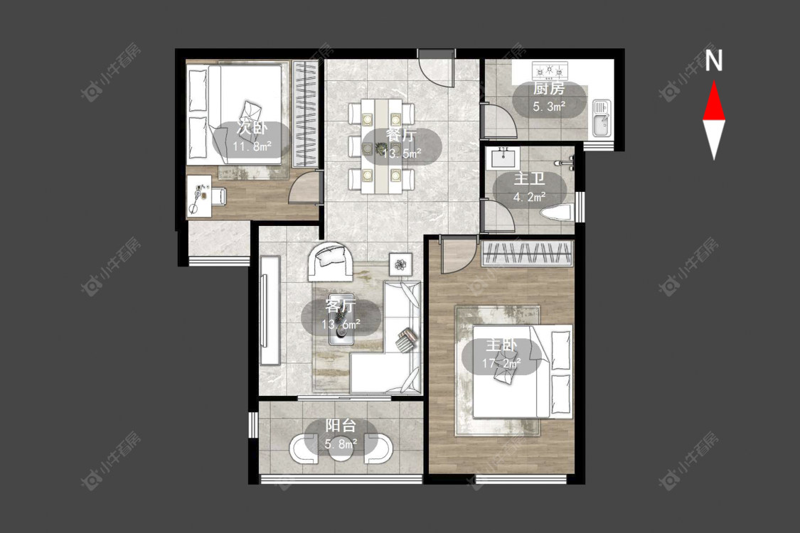 长河花园房源户型图 常州长河花园在售二手房源户型图_小牛看房
