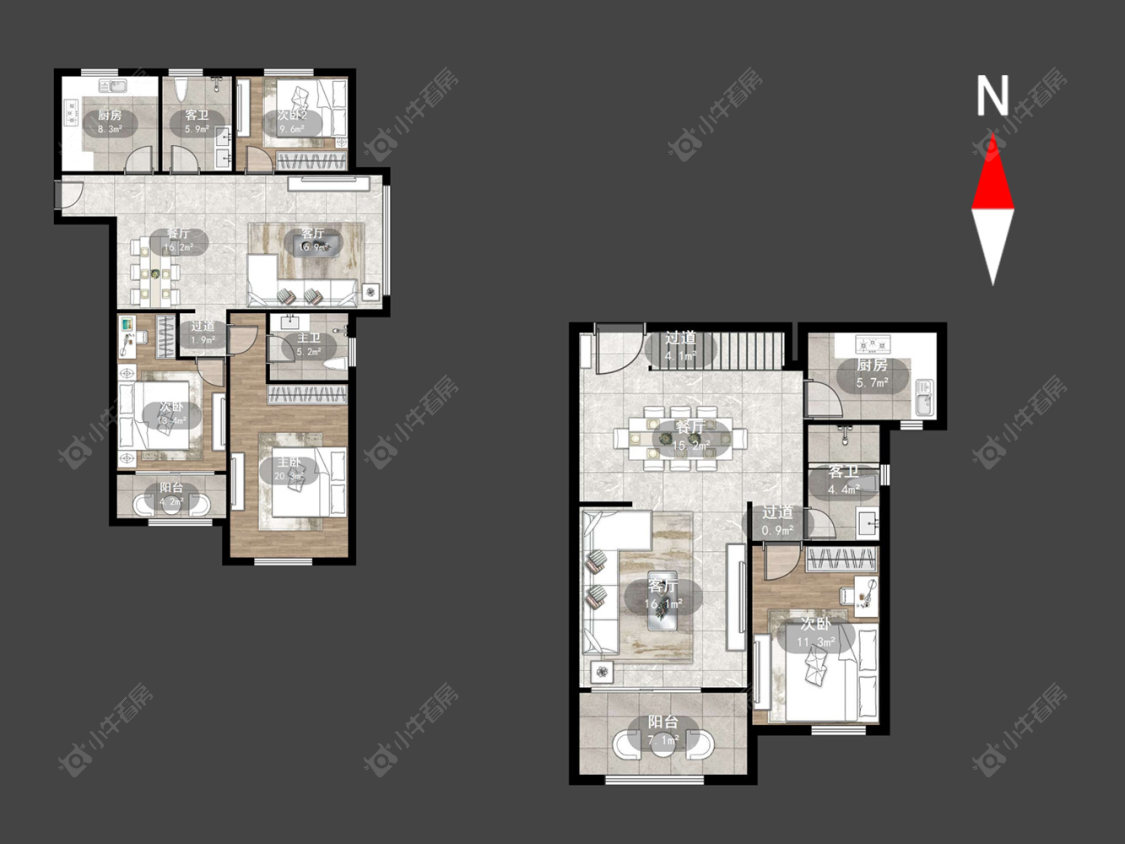 天逸城北区房源户型图 常州天逸城北区在售二手房源户型图_小牛看房