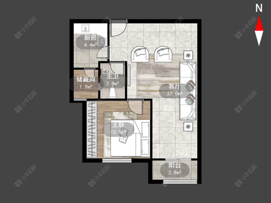 常州京城豪苑北区在售二手房源户型图_小牛看房