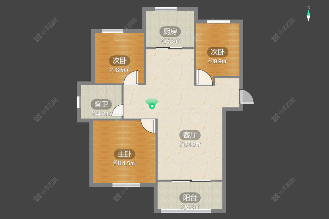 常州华润国际三期在售二手房源户型图_小牛看房