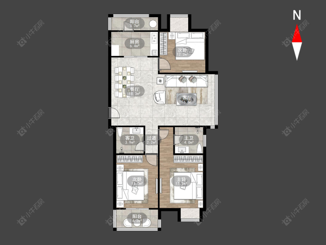 常州中意宝第在售二手房源户型图_小牛看房