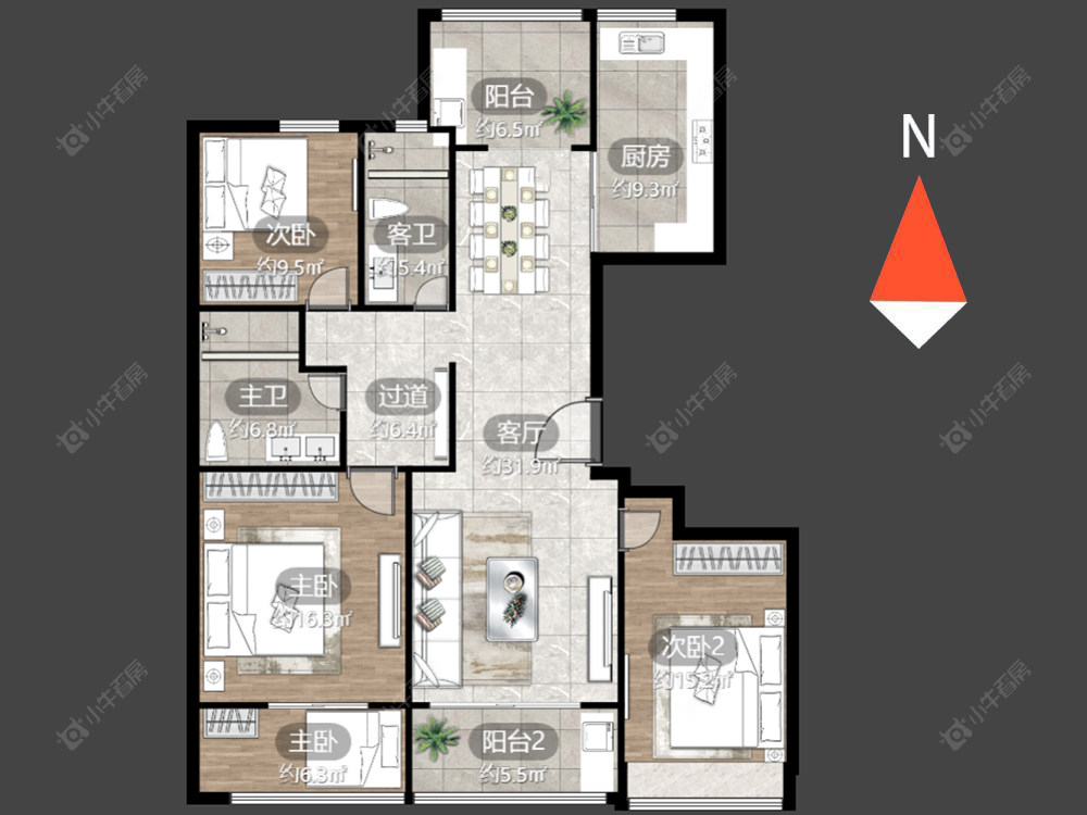 常州玉兰广场一期在售二手房源户型图_小牛看房