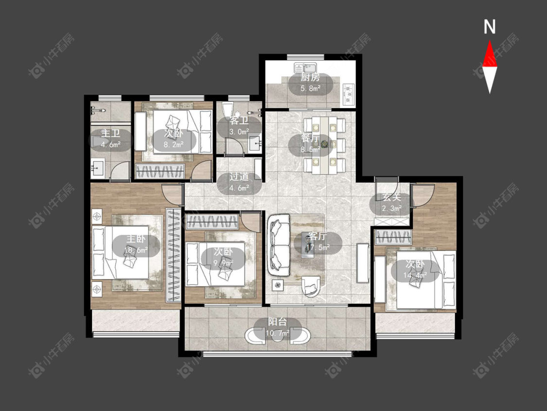 万科新都会房源户型图 常州万科新都会在售二手房源户型图_小牛看房