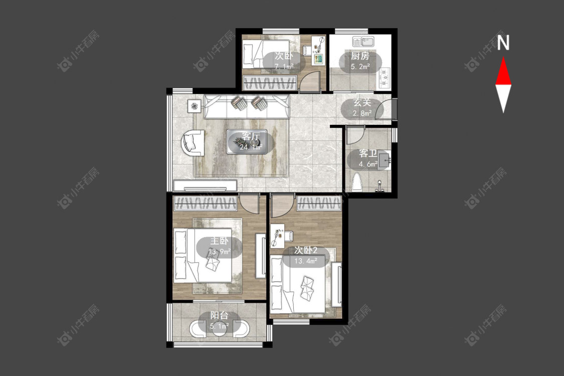 常州香江壹品在售二手房源户型图_小牛看房