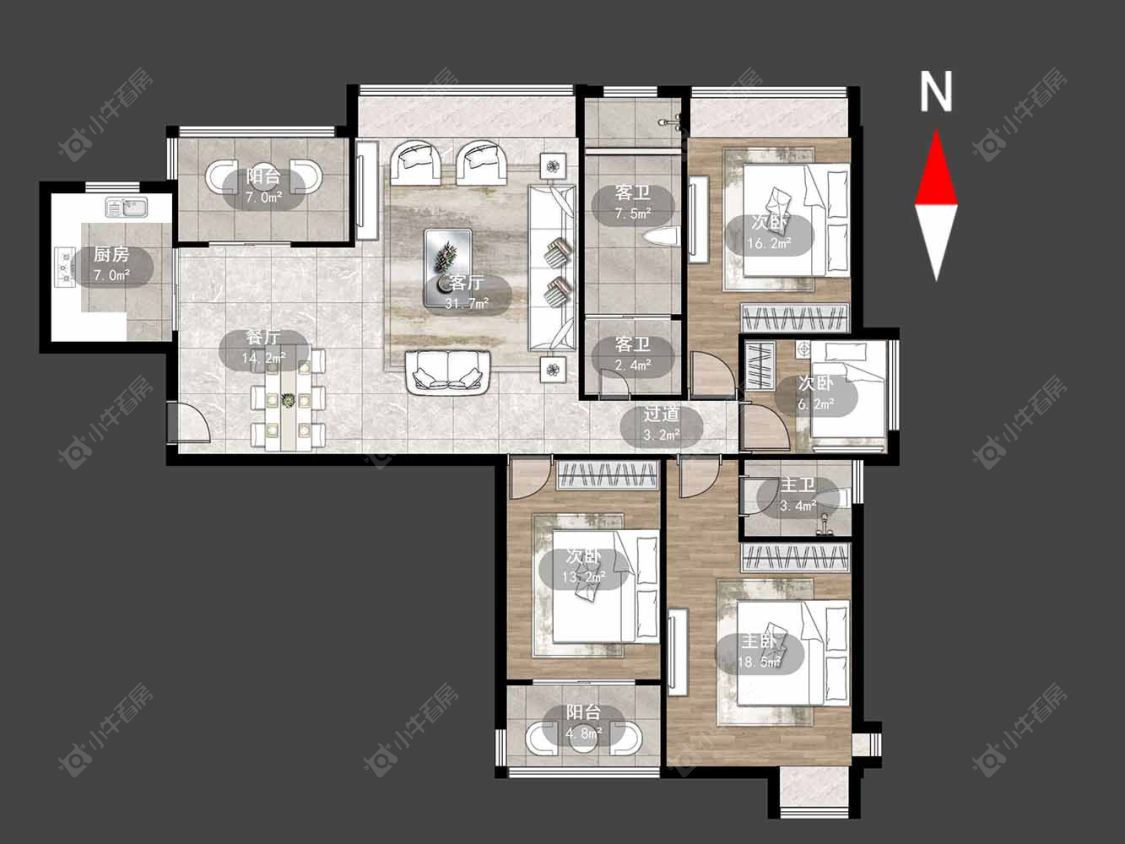 常州天隽峰在售二手房源户型图_小牛看房