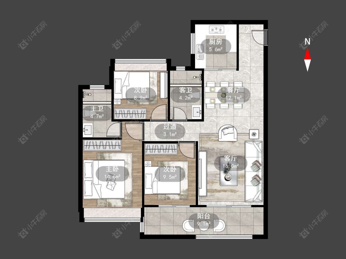 新城熙隽房源户型图 常州新城熙隽在售二手房源户型图_小牛看房
