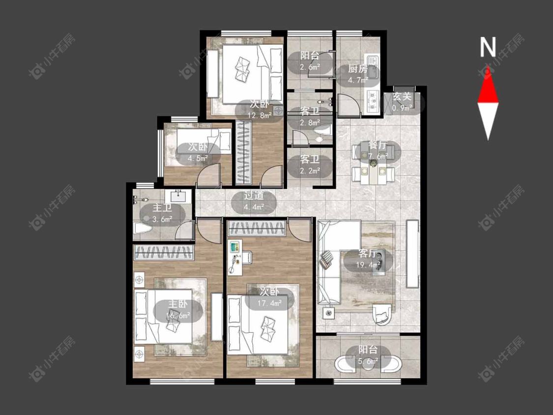 常州御城在售二手房源户型图_小牛看房