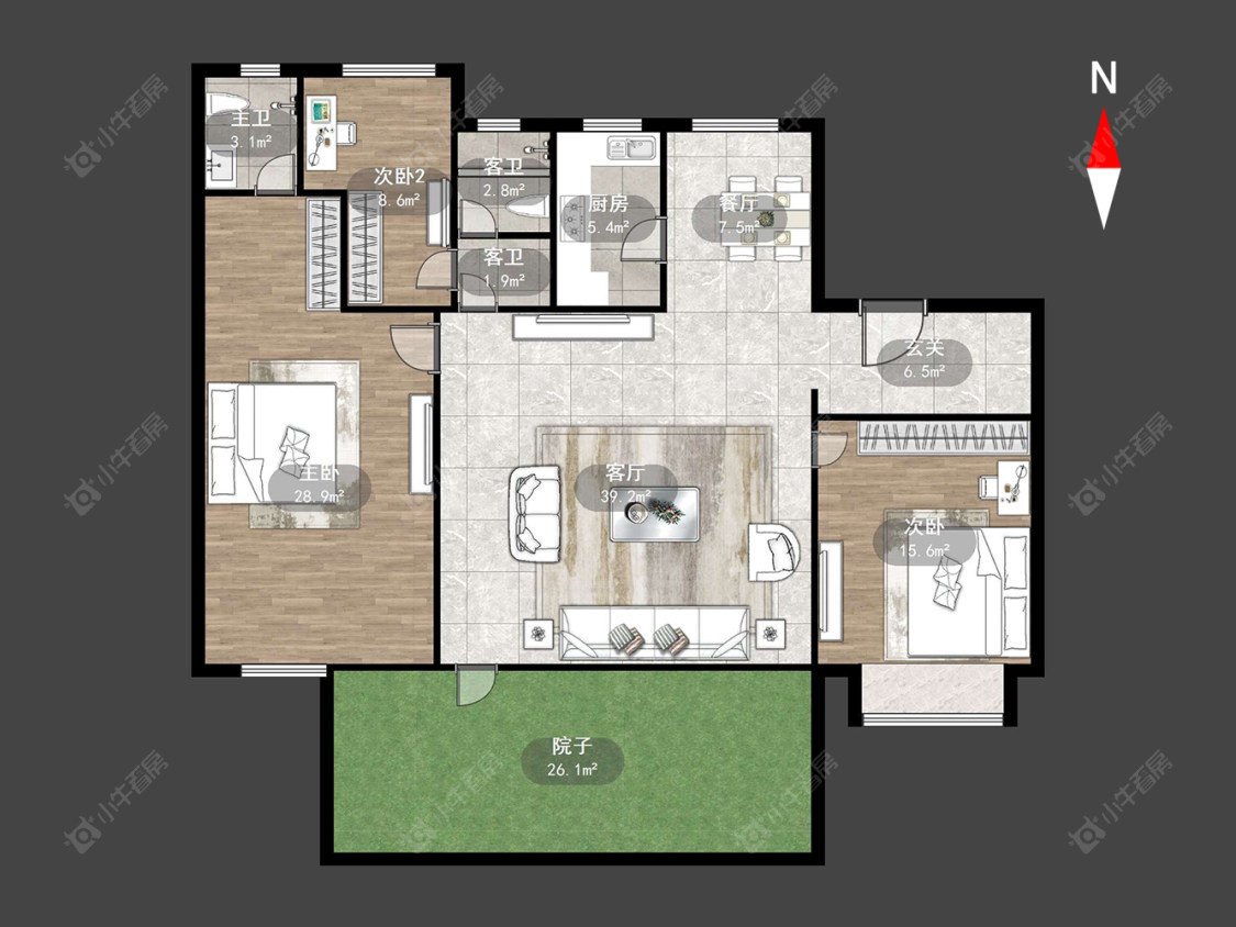 常州白云新城文华园在售二手房源户型图_小牛看房