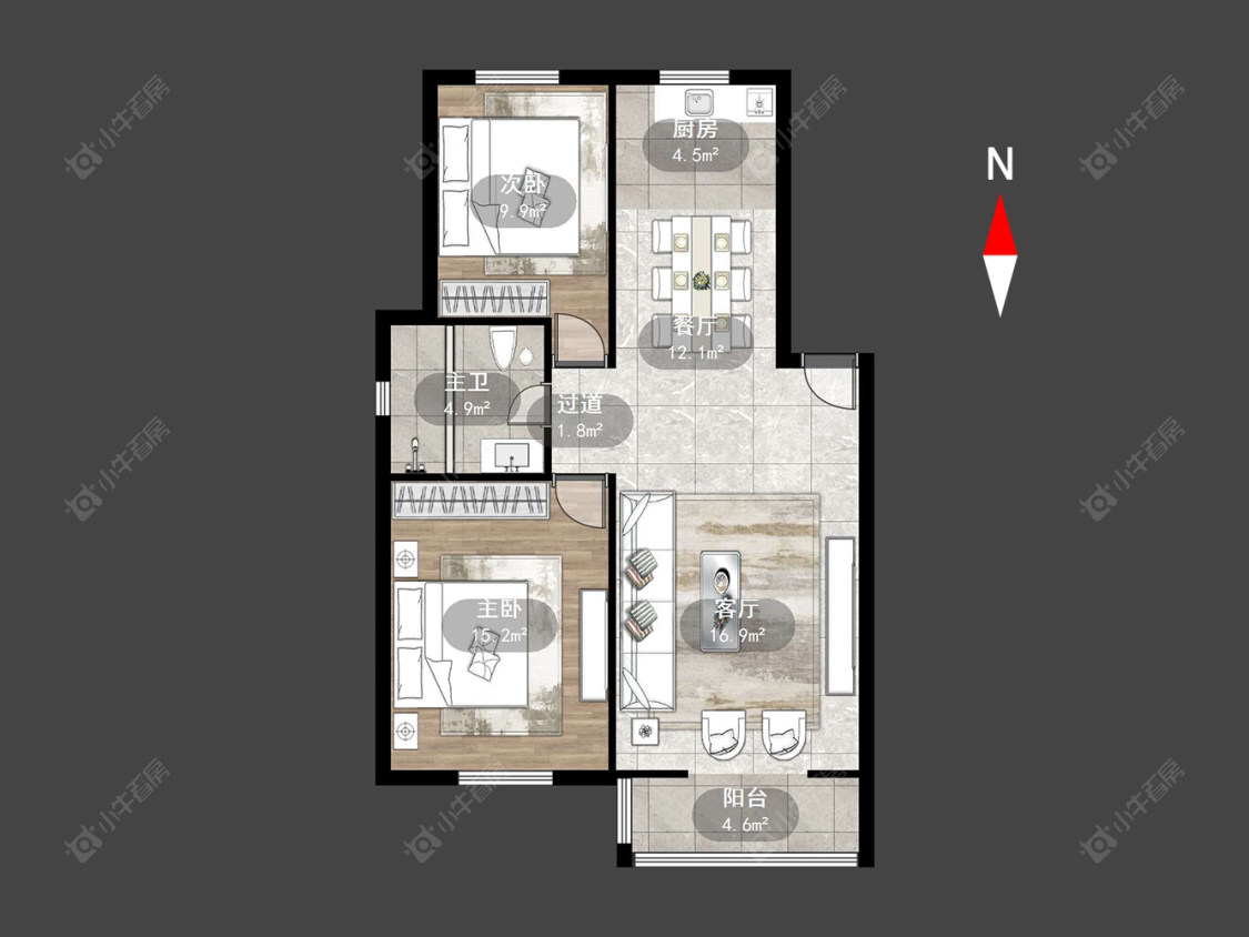 常州百馨北苑在售二手房源户型图_小牛看房
